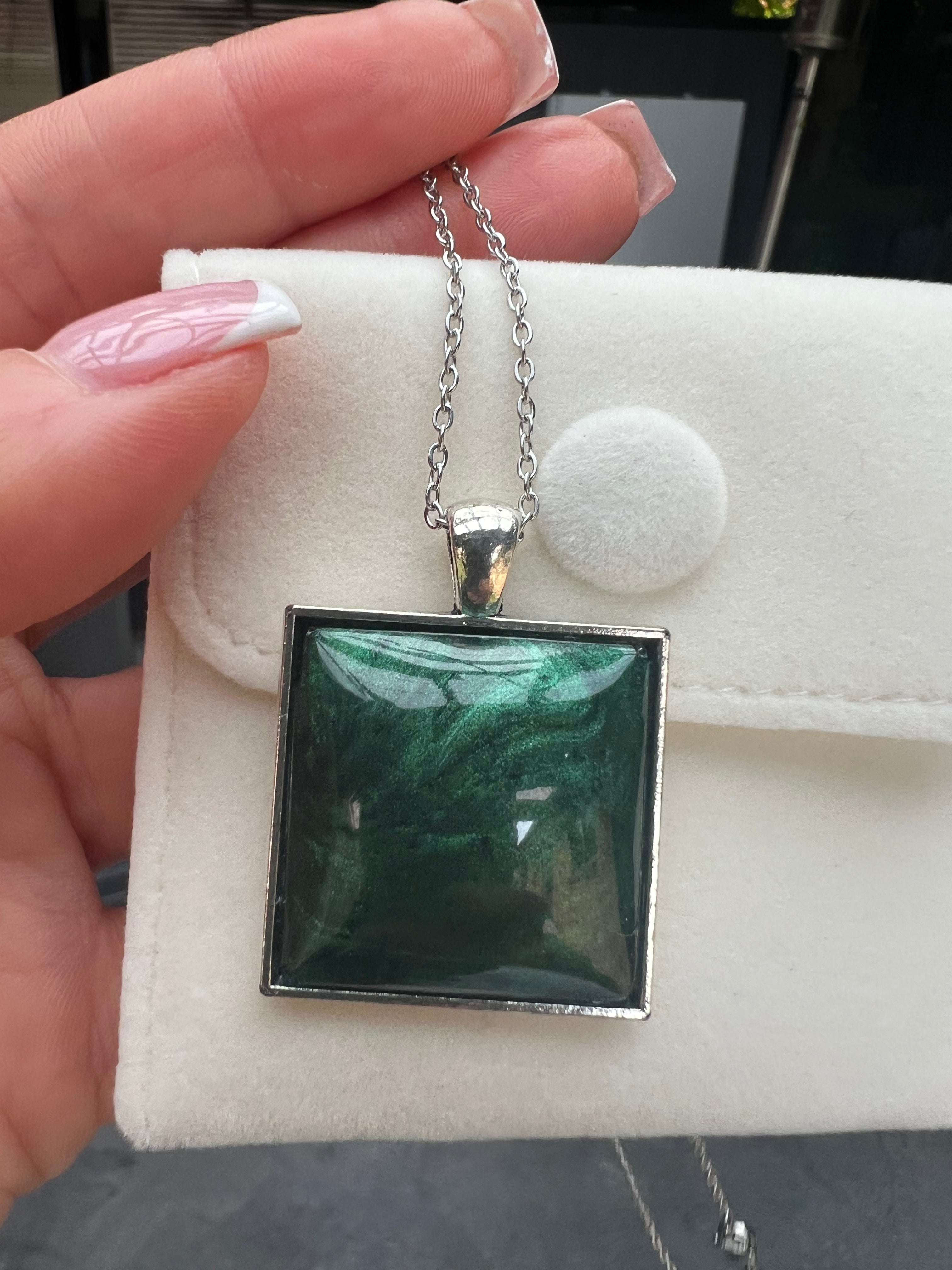 Emerald Mist Pendant Necklace
