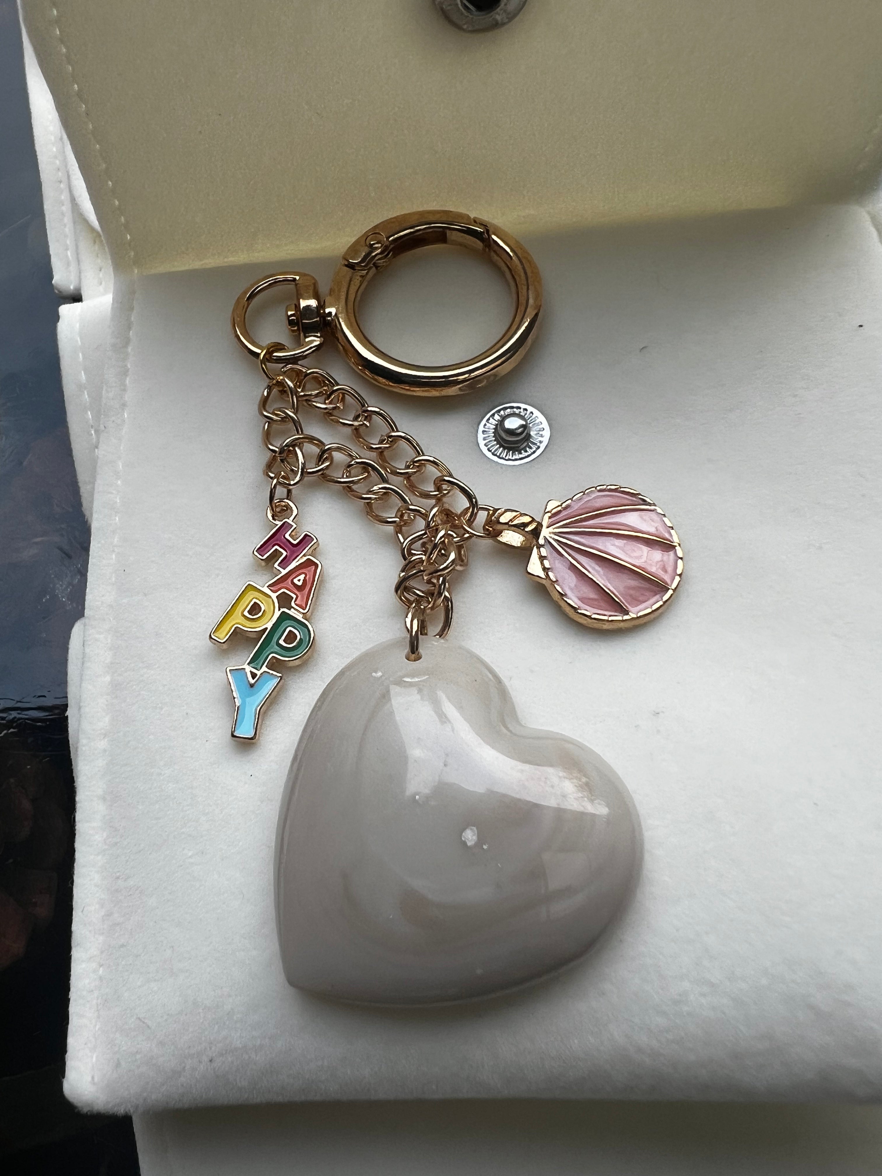 Pearl Heart Luxe Keyring