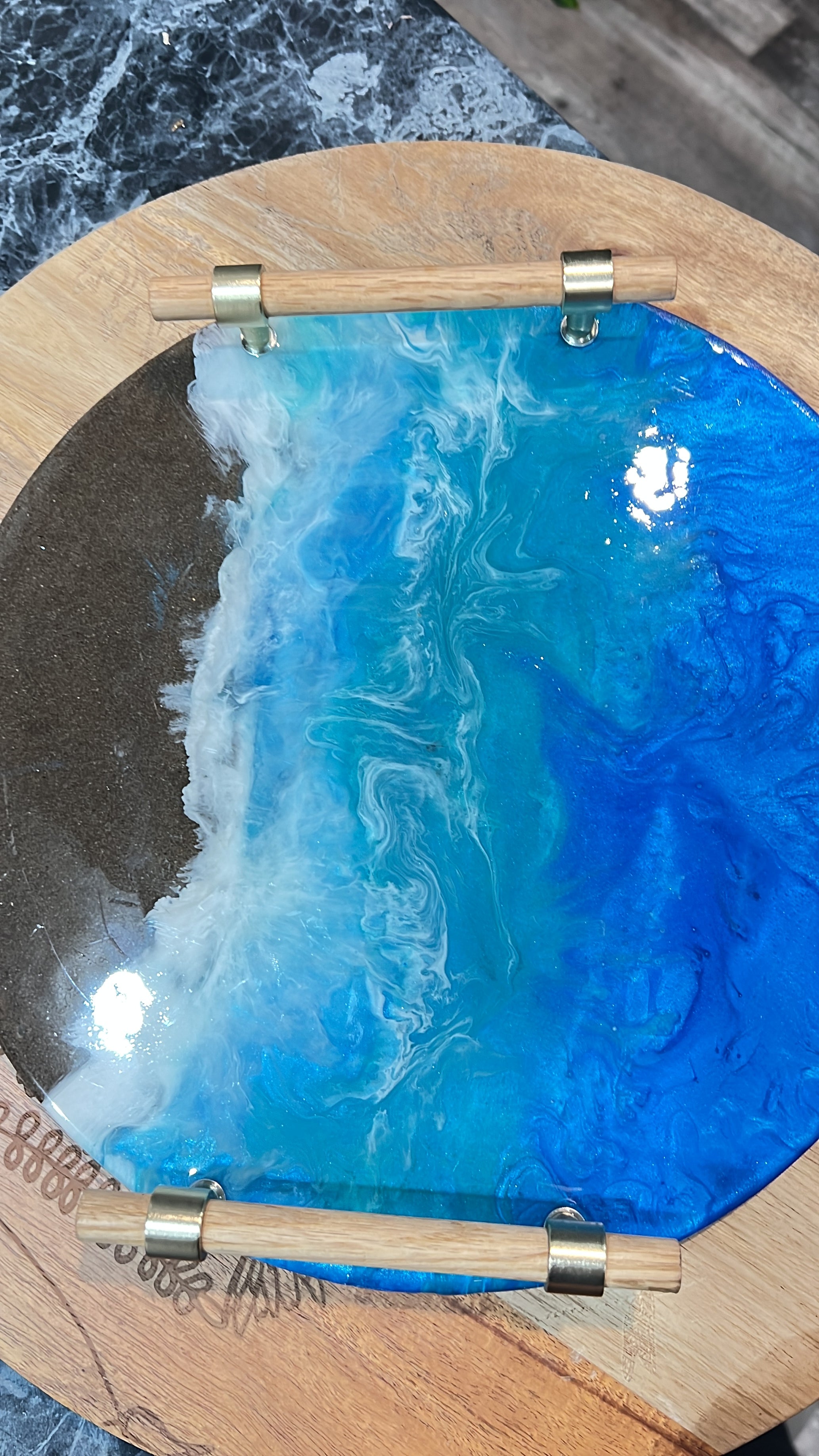 Azure Tide Luxe Tray