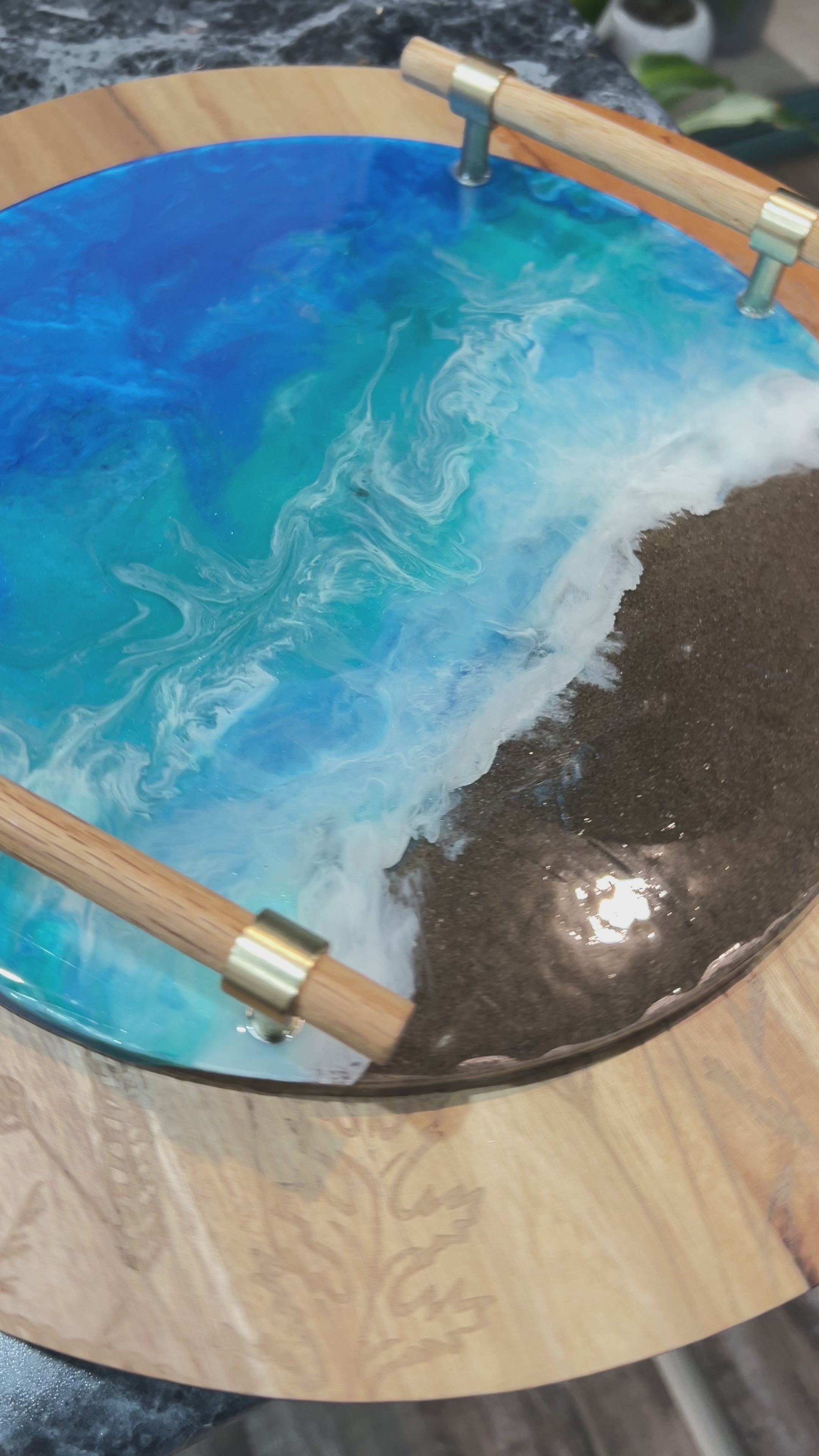 Azure Tide Luxe Tray