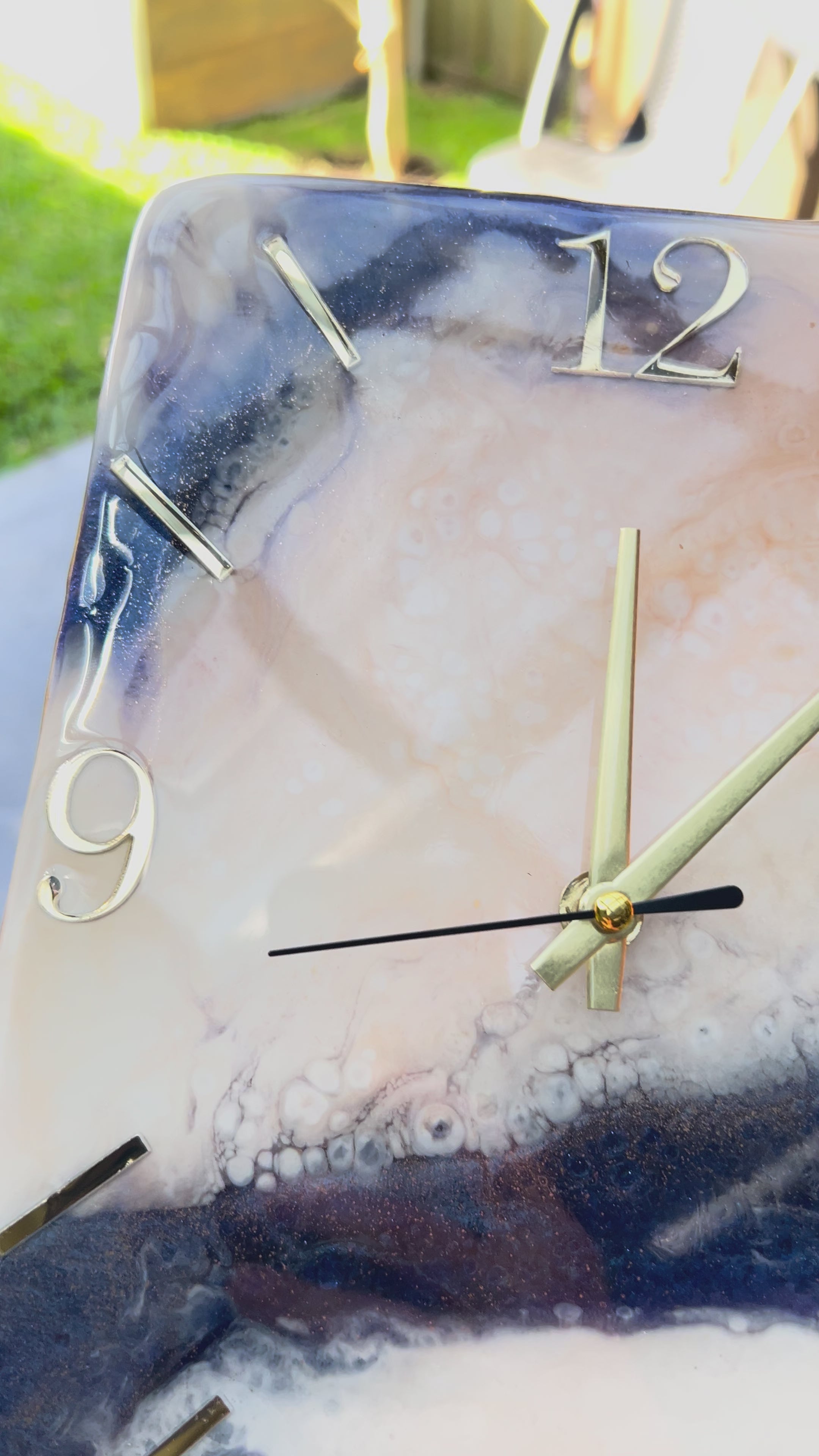 Moonstone Harmony II – Clock Art Piece
