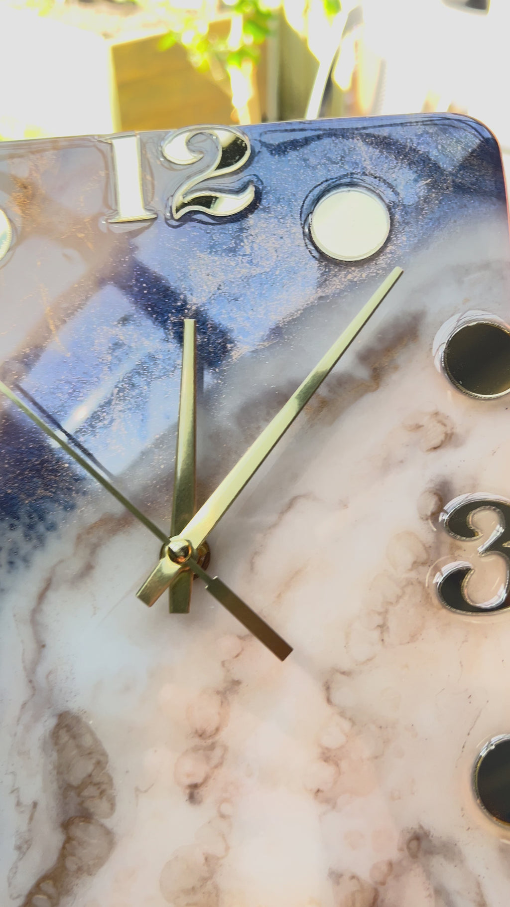 Moonstone Harmony – Clock Art Piece